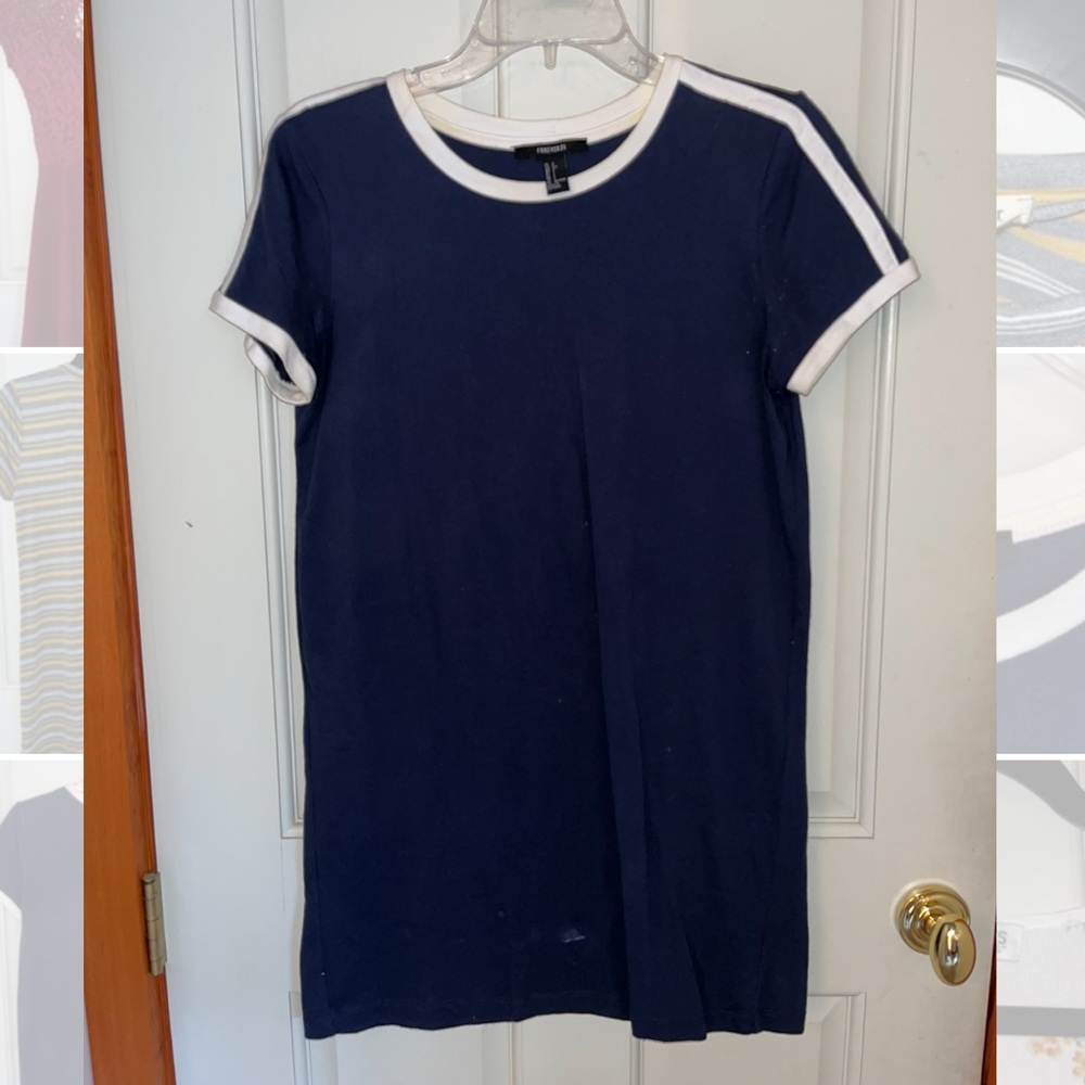 Forever 21 Dark Blue T-shirt Dress